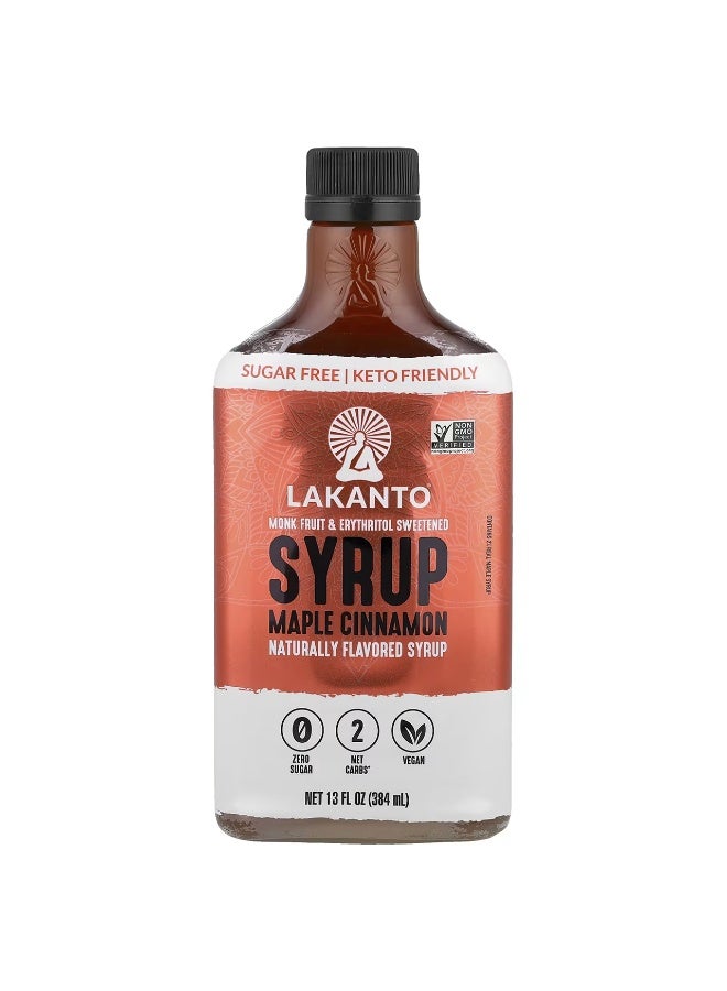 Lakanto, Monk Fruit & Erythritol Sweetened Syrup, Maple Cinnamon, 13 fl oz (384 ml)